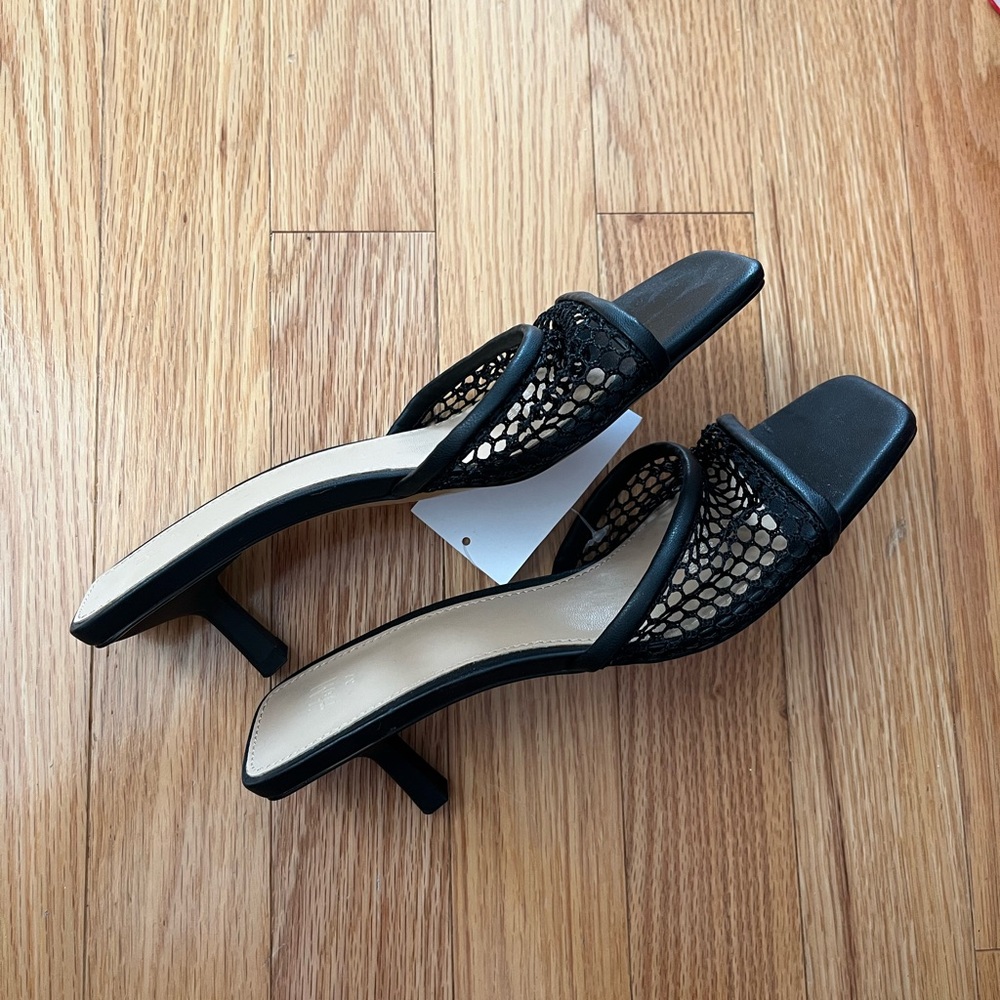 H&M Black Mesh Heels